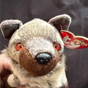 Ty Beanie Baby Howl Gray and Brown Plush Wolf Toy